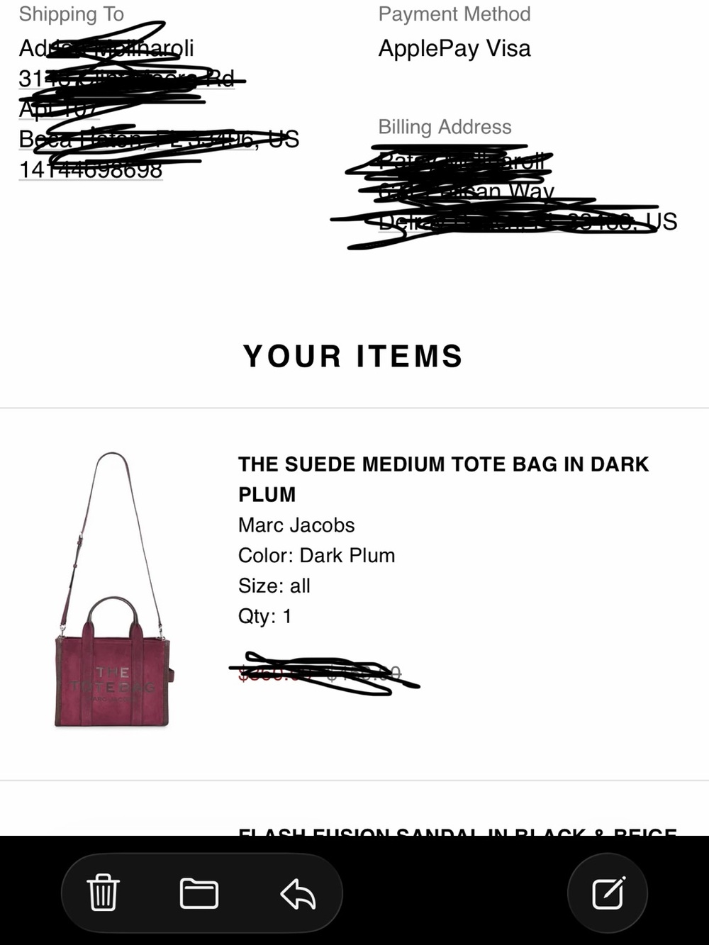 NWT Marc Jacobs The Suede Medium Tote Bag โ Dark Plum (Factory Sealed) - Picture 7 of 7